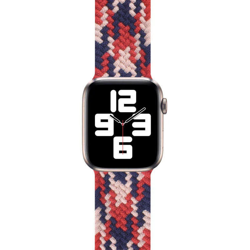 Wiwu Watch 49/46/45/44 Mm Braided Loop 155mm Strap - Pink+Red+Dark Blue - Tashqila Wiwu Watch 49/46/45/44 Mm Braided Loop 155mm Strap - Pink+Red+Dark Blue - Tashqila